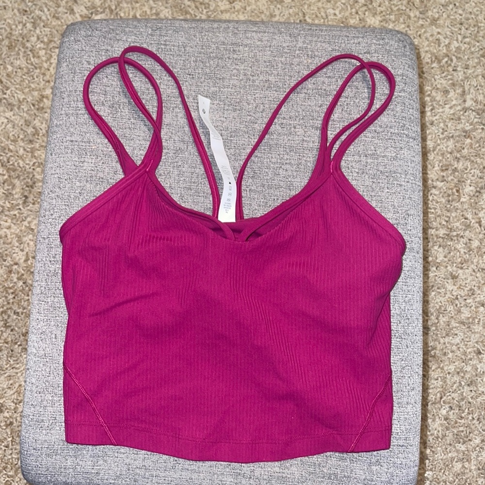 WORN ONE TIME LULU LEMON CROPPED TANK SPORTS BRA